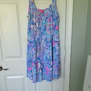 Lilly Pulitzer Blue and Pink Floral Dress